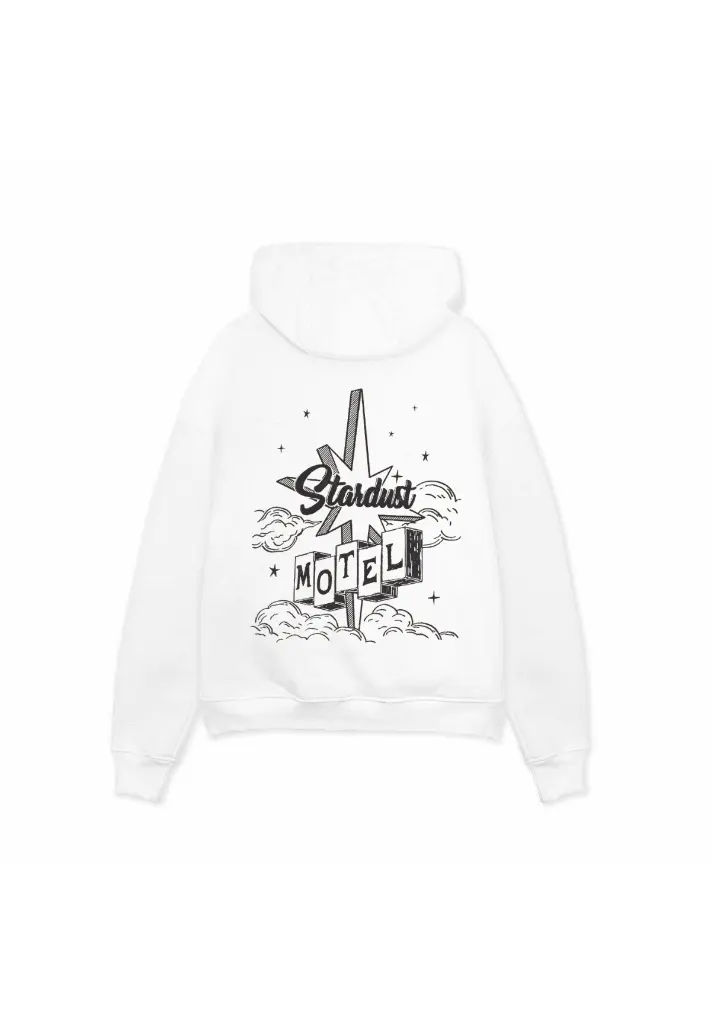 Stardust Motel white hoodie.webp