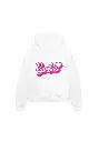 White Hoodie Barbie Logo.webp