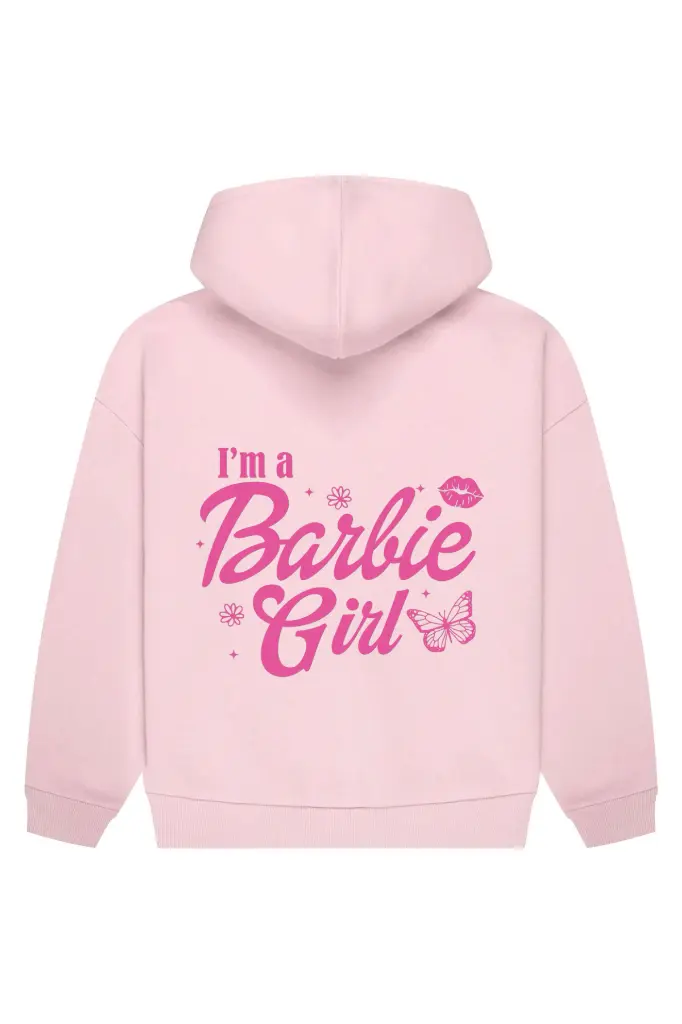 Pink hoodie back I’m a barbie girl_.webp